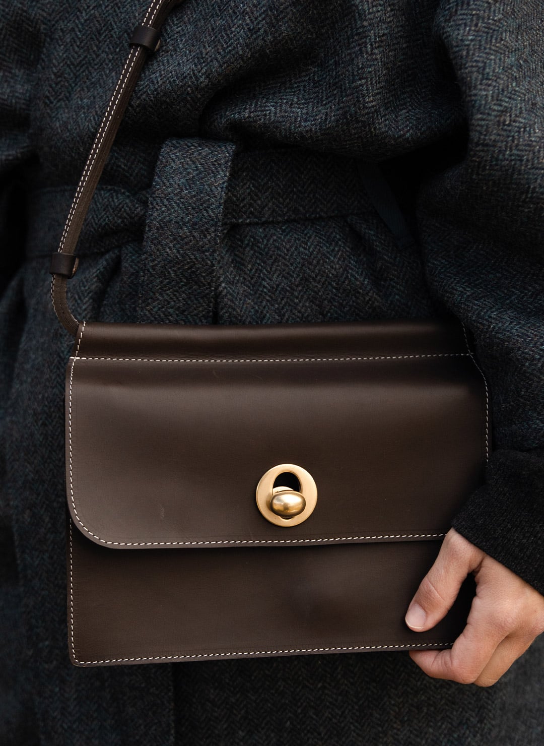 Leather handbag made in France – Bleu de Chauffe